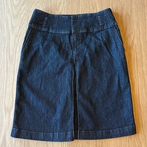 Axcess office siren dark wash midi skirt